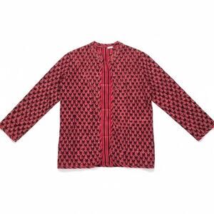 Marketplace Handwork of India Jacket L/XL Boho Block Print Cotton